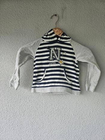 Sweat a capuche avec rayures pour fille