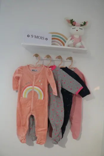 Lot pyjamas hiver fille 9 mois