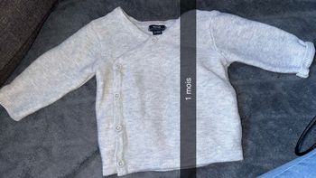 2 gilet gris et rose