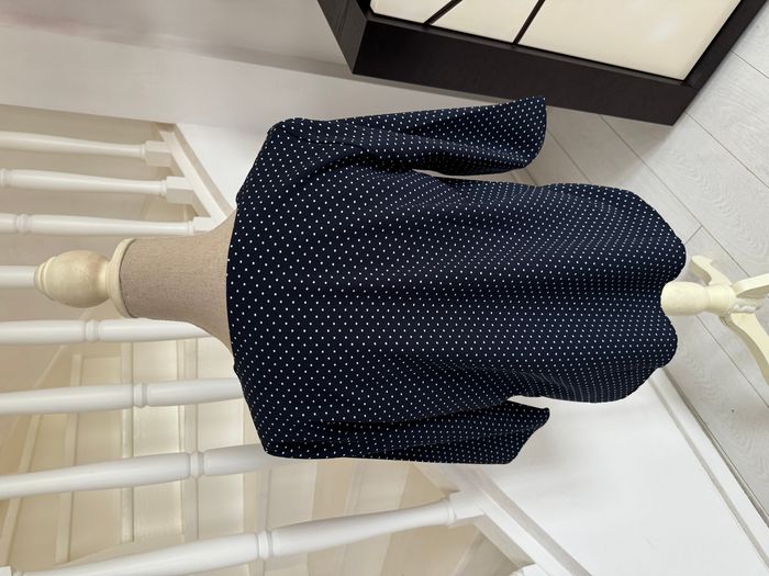 Blouse manches 3/4 Esmara bleu marine à pois blancs - photo numéro 4