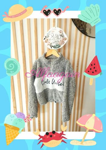 Pull pilou gris 8/10ans