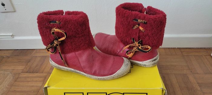 Bottines eject rouges bordeaux 38