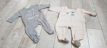 Lot de 2 pyjamas gris/marron T3M