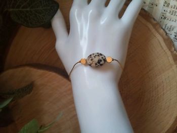 Bracelet jaspe dalmatien