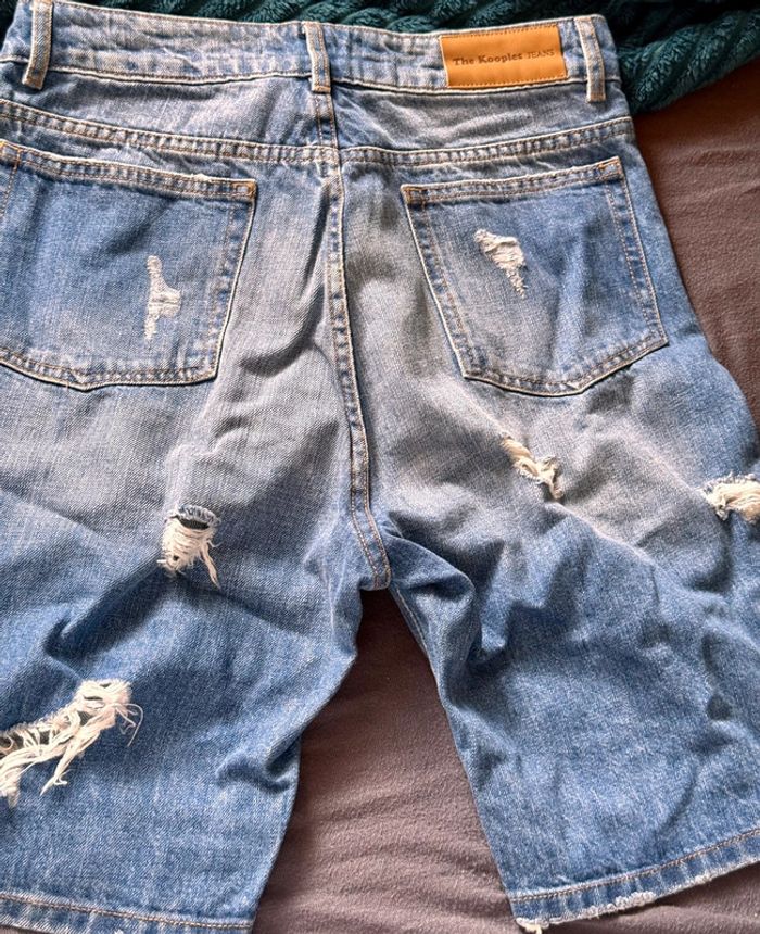 Short long jean loose destroy the kooples taille S - photo numéro 2