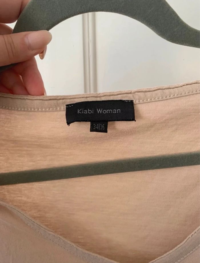 Blouse manches 3/4 beige femme - Taille S Kiabi - photo numéro 4