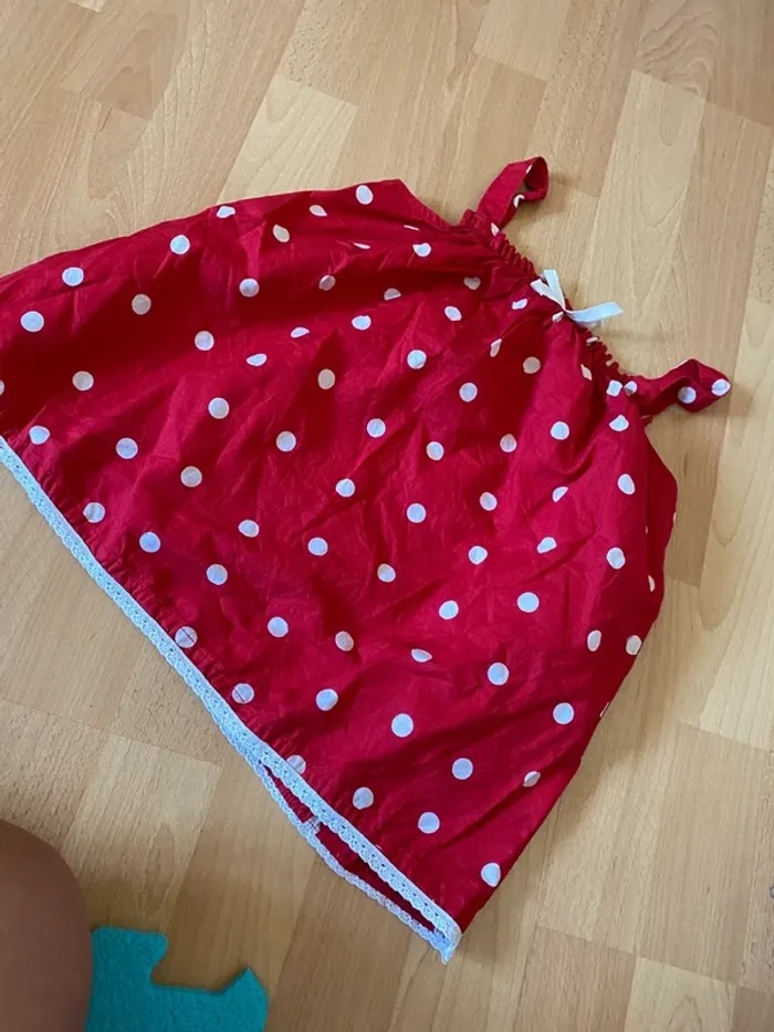 Haut / tunique rouge à pois H&M Taille 128