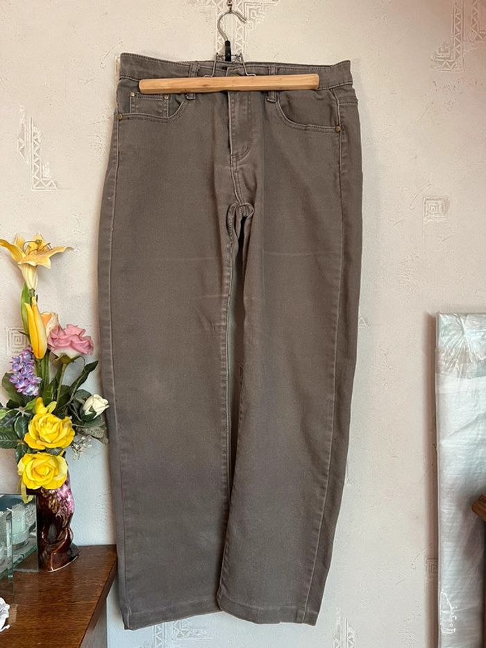 Pantalon beige/gris