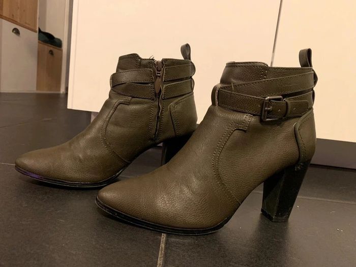 Bottines boots kaki Promod T39 - photo numéro 3