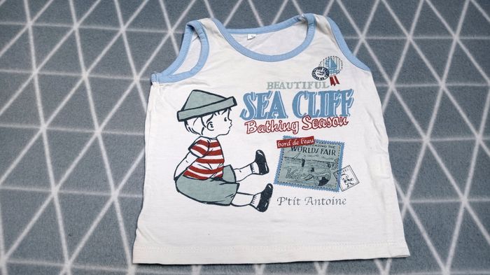 🦁lot 3 débardeurs et 1 t-shirt, 12 mois - photo numéro 5