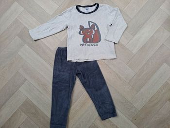 Pyjama Petit Bateau velours chaud Taille 4 ans