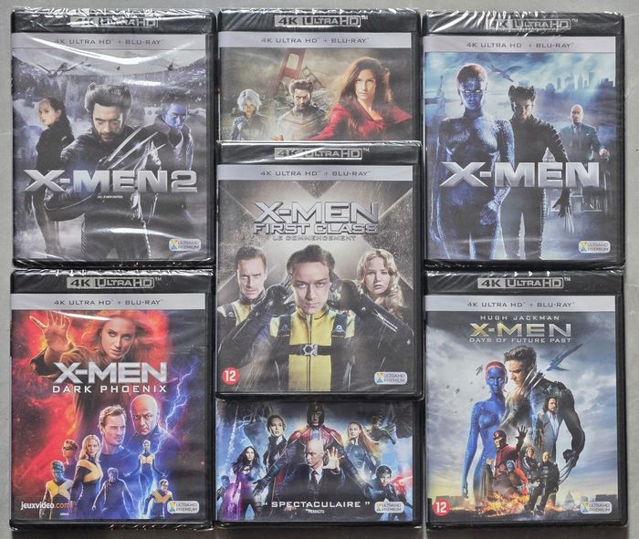 Lot de 7 Films X-men 4k Blu-Ray Ultra Haute Définition (Version Française) neufs sous Blister