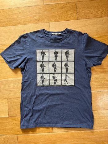 👕 T-shirt Ben Sherman bleu motif guitare guitariste – Taille M – Très bon état
