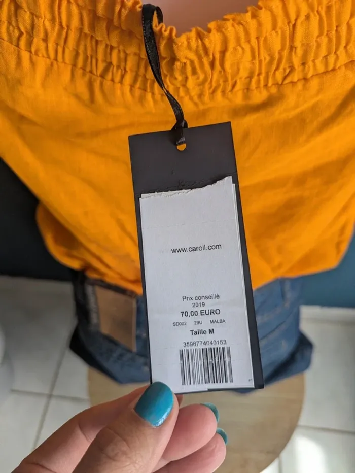 Haut neuf orange Caroll 38 - photo numéro 5