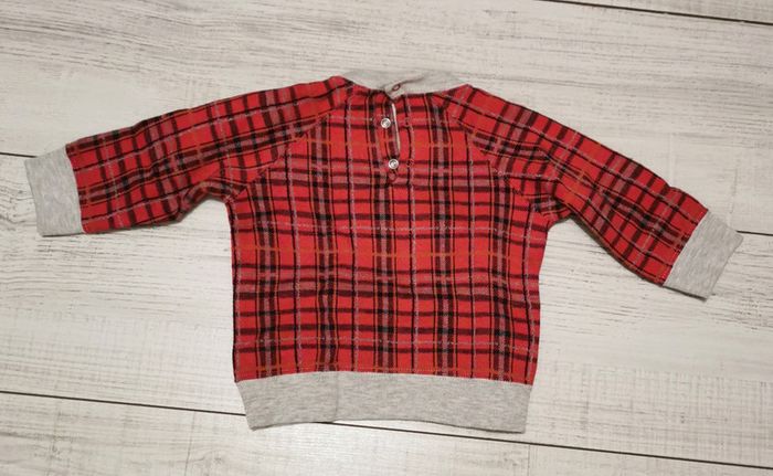 Sweat petit bateau tartan 6 mois - photo numéro 2