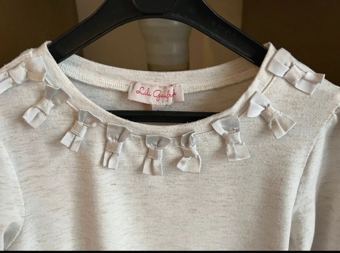 T-shirt manches longues col avec nœuds 8 ans - Lili Gaufrette - photo numéro 3