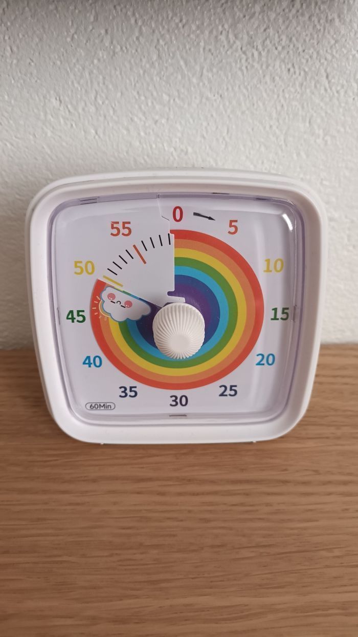 Minuteur timer visuel pour enfant motif arc en ciel 🌈 neuf - photo numéro 1