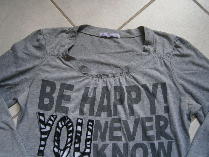Tee-shirt ML gris Taille L/XL - photo numéro 2