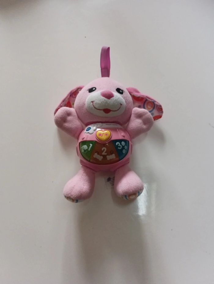Jouet interactif peluche chien animaux chant vtech