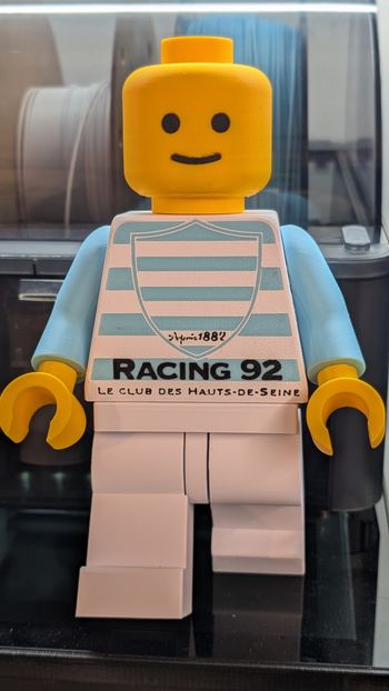 Figurine briques Géante 20cm - Racing 92 - Impression 3D 🔵⚪