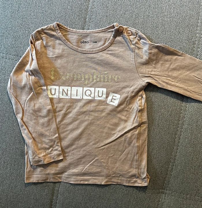 T-shirt ML rose « unique »