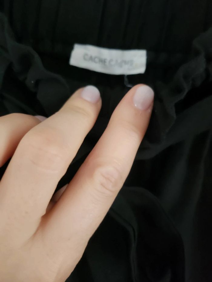 Jupe basique noire taille froncée élastique Cache Cache - photo numéro 3