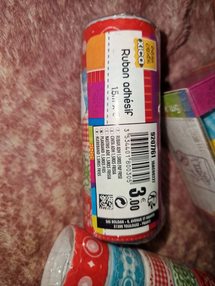 Lot de 4 rouleaux de Washi-tapes neufs - photo numéro 4