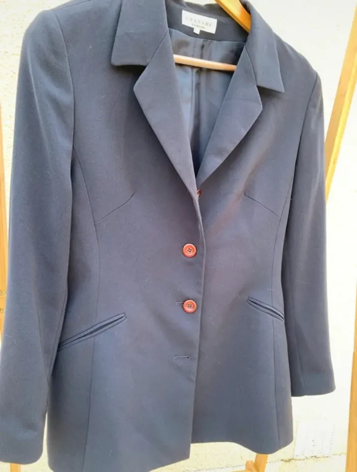 Blazer / veste bleu marine taille xl - photo numéro 5