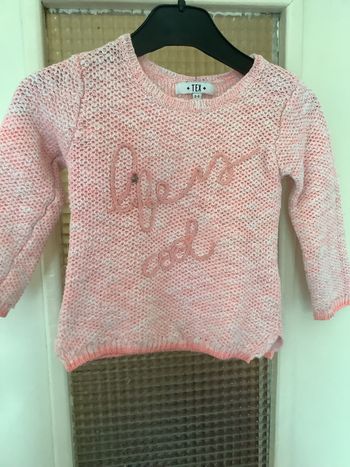 Pull rose Tex 3/4 ans