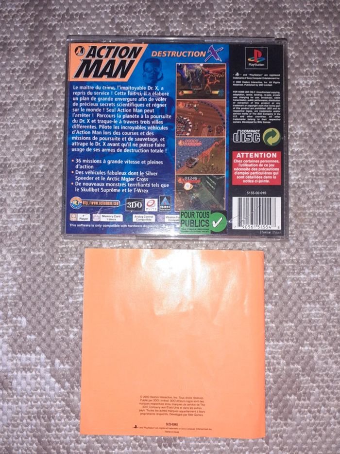 Playstation 1 ps1 action man Destruction x - photo numéro 2