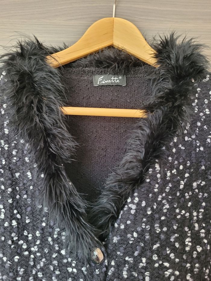 Veste boutonnée finette laine mohair - photo numéro 3