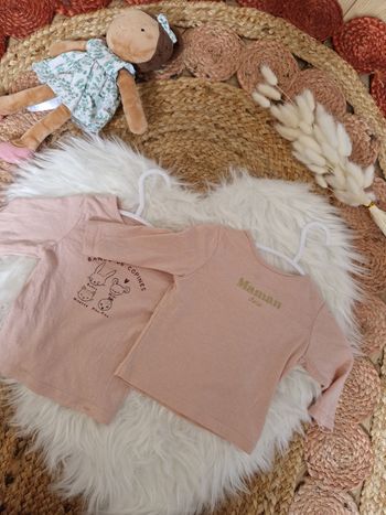 Lot hauts rose kiabi 3 mois