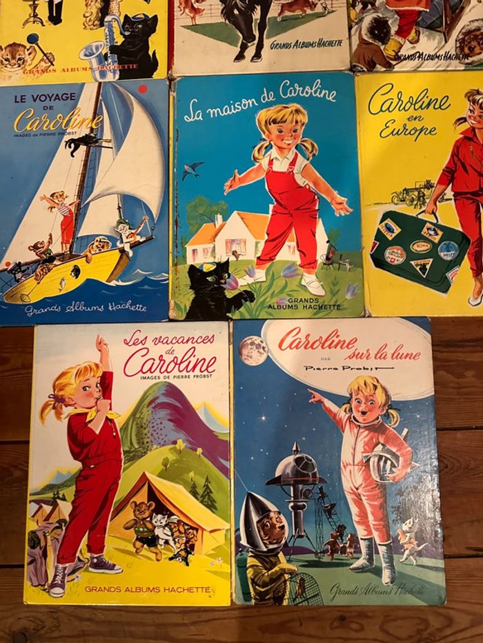 Lot de 8 livres Caroline Grands albums Hachette anciens état satisfaisant Probst - photo numéro 2