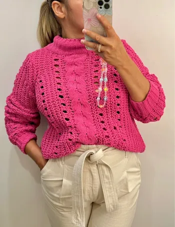 Pull Doux Maille Chenille Vero Moda Taille S-M