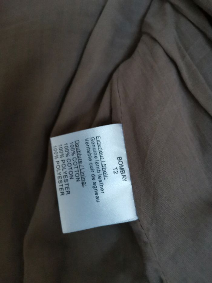 Magnifique veste en cuir Taupe Gris | Bel Air neuf avec étiquette 😍 - photo numéro 7