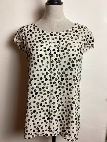 Blouse écrue à pois 38
