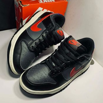 Nike Air force 1 – noir gris rouge – 38.5 #437