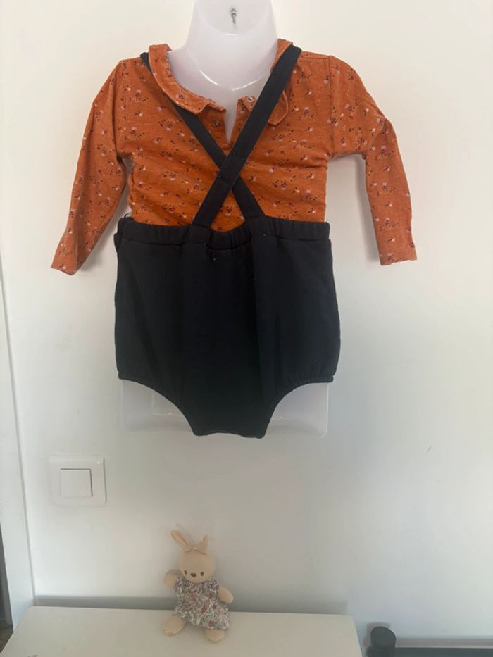 Ensemble T-shirt manches longues & Barboteuse – Mes Petits Cailloux (23 mois) - photo numéro 2