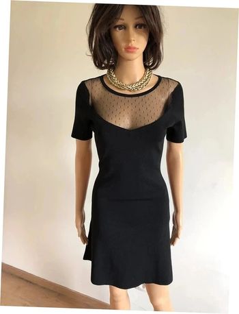 Robe noire neuve à manches courtes Morgan taille M