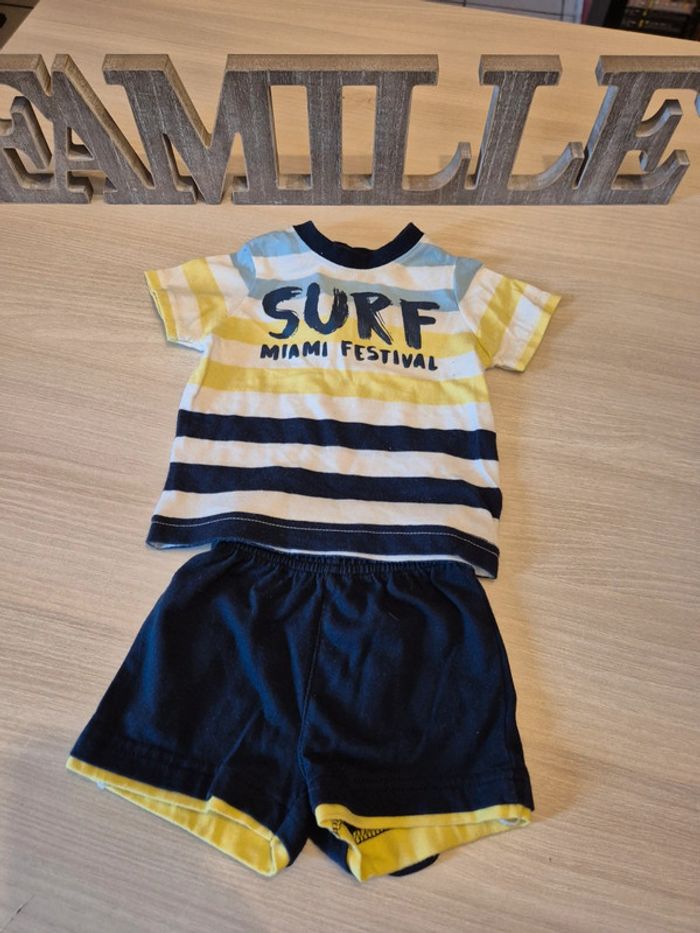 Ensemble short t shirt manches courtes 3mois