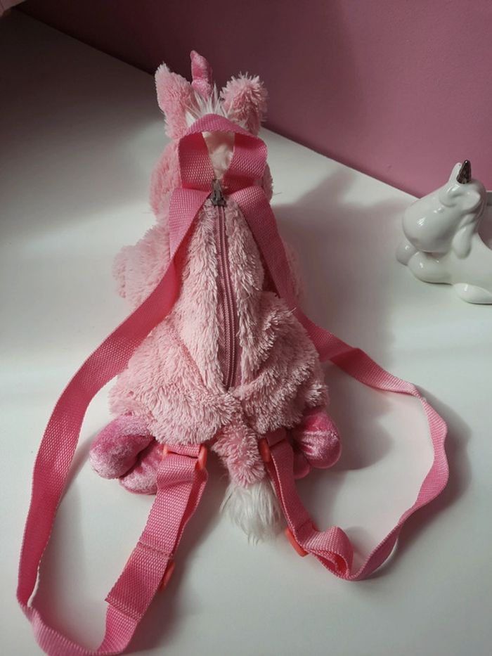 Sac à dos peluche licorne - photo numéro 2