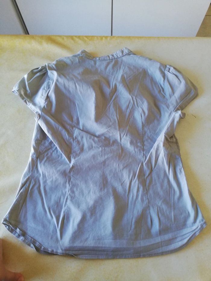 Chemise manches courtes t. 40 gris clair Jacqueline Riu. - photo numéro 9