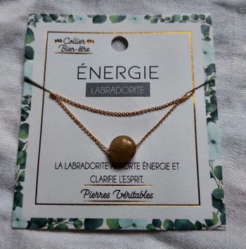 Collier bien-être énergie labradorite