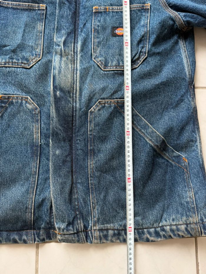 Veste Dickies en Jean Vintage Col Daim Beige Rare & Magnifique ! - photo numéro 8