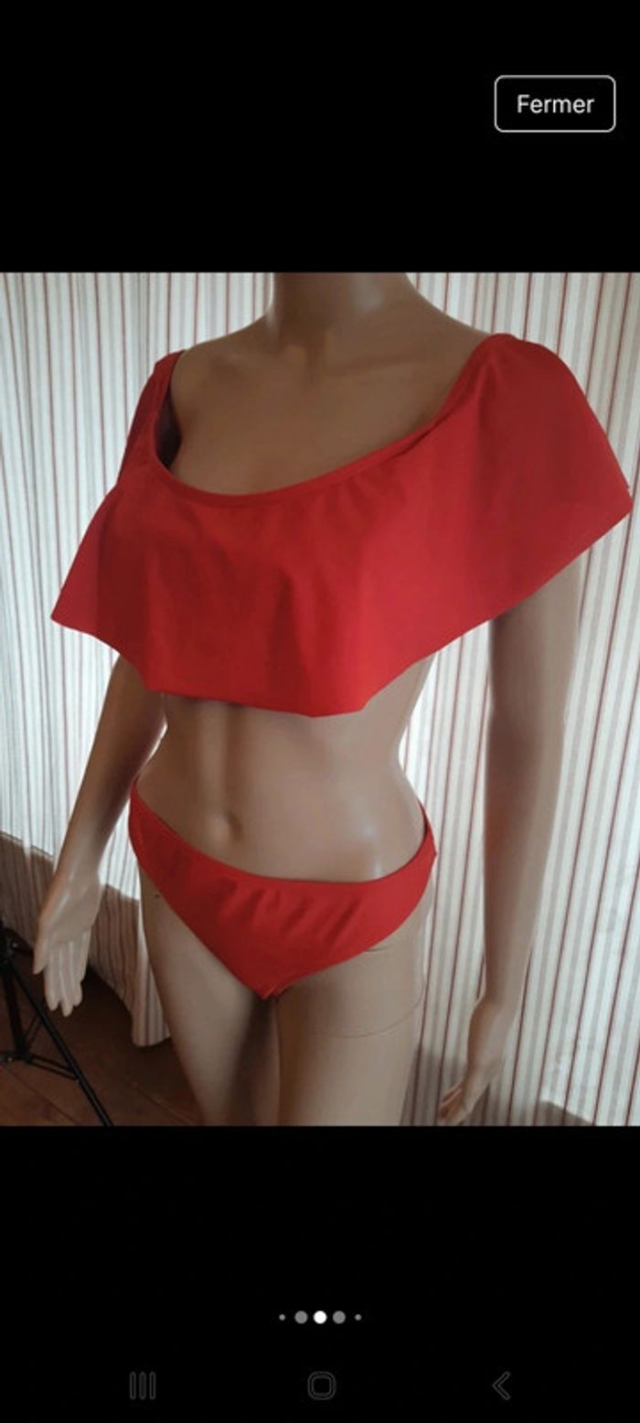 Jolie Bikini Pimkie rouge fr 42 trés bonne état - photo numéro 5