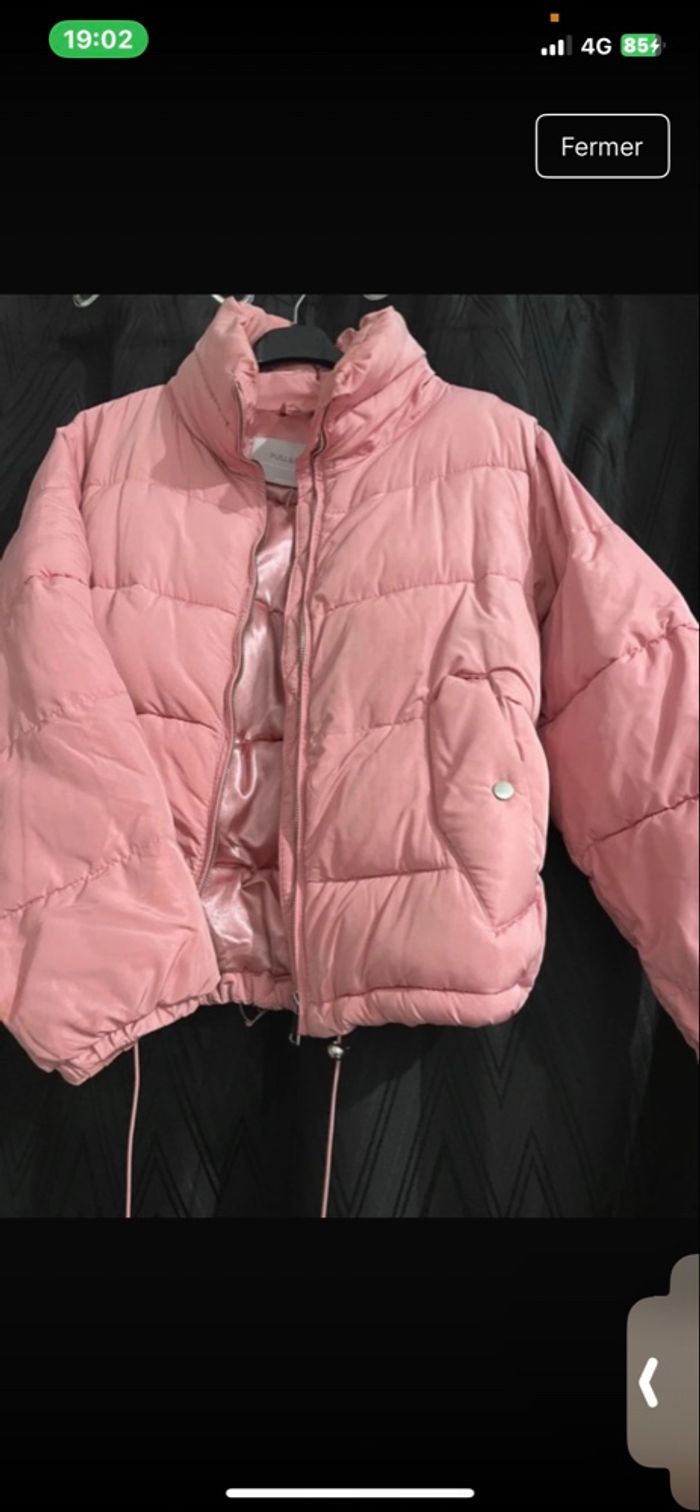 Veste doudoune puffer rose