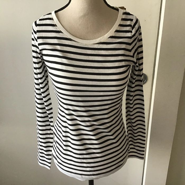 tee shirt marinière manches longues " Promod" taille XS