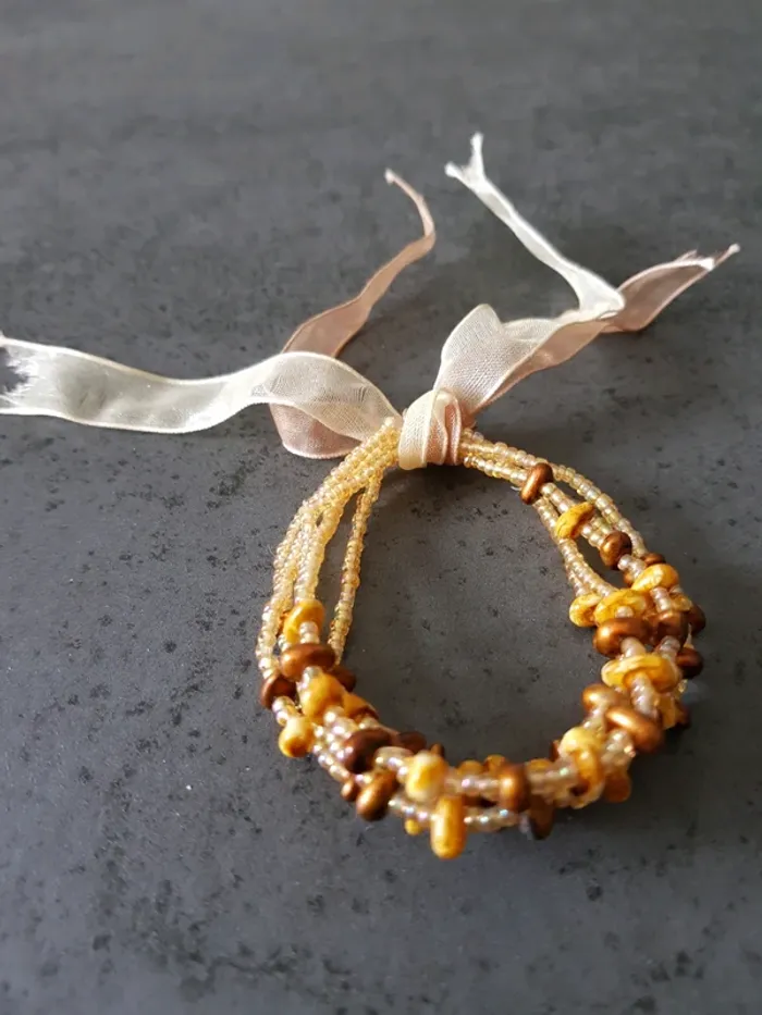 Bracelet perles marron