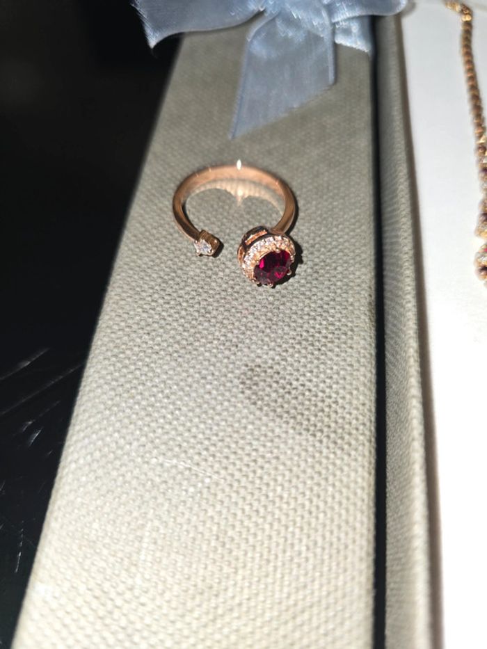 Coffret cadeau bijoux dorés bague + bracelet - photo numéro 5