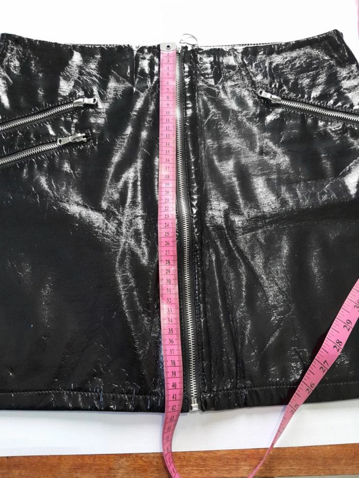 Jupe simili cuir brillant zip pimkie - photo numéro 12